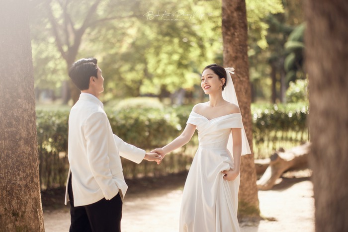 Bộ ảnh cưới đẹp như mơ tại Hàn Quốc lần đầu được Bình An - Phương Nga hé lộ - Ảnh 5.