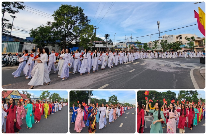 Cần Thơ: 4.500 phụ nữ diễu hành trong trang phục áo bà ba và áo dài xác lập Kỷ lục Việt Nam - Ảnh 4.