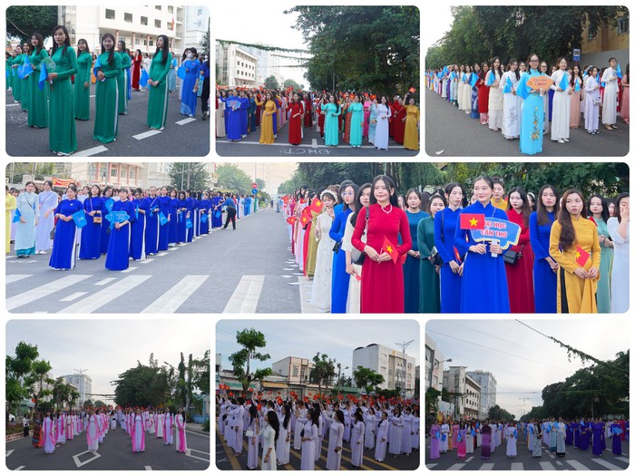 Cần Thơ: 4.500 phụ nữ diễu hành trong trang phục áo bà ba và áo dài xác lập Kỷ lục Việt Nam - Ảnh 2.