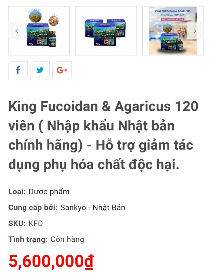 Quảng cáo thực phẩm BVSK  King Fucoidan và Agaricus như “thuốc” điều trị ung thư là lừa dối người bệnh  - Ảnh 4.