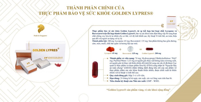 Golden Lypres® sản phẩm vì sức khỏe cộng đồng - Ảnh 1.