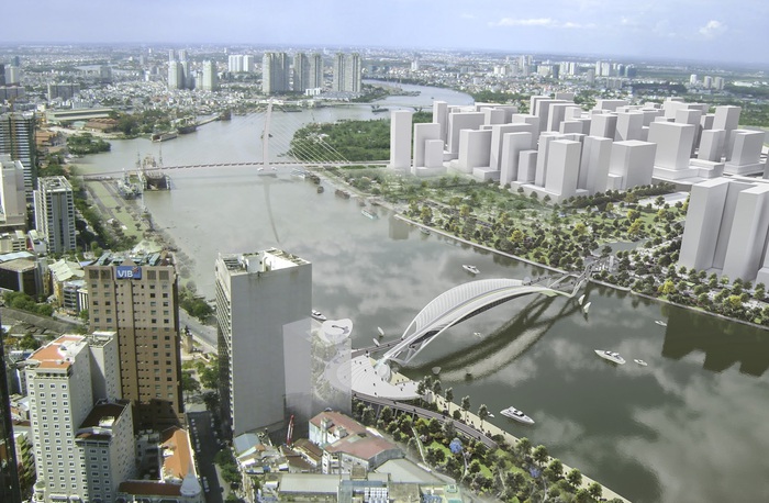 Đề xuất xây tặng cầu đi bộ hơn 1.000 tỉ đồng bắc qua sông Sài Gòn- Ảnh 1.