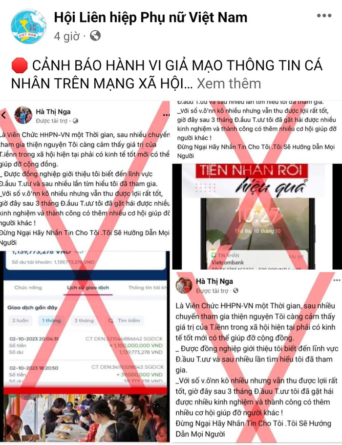 Cảnh báo mạo danh Chủ tịch Hội LHPN Việt Nam để lừa đảo  - Ảnh 1.