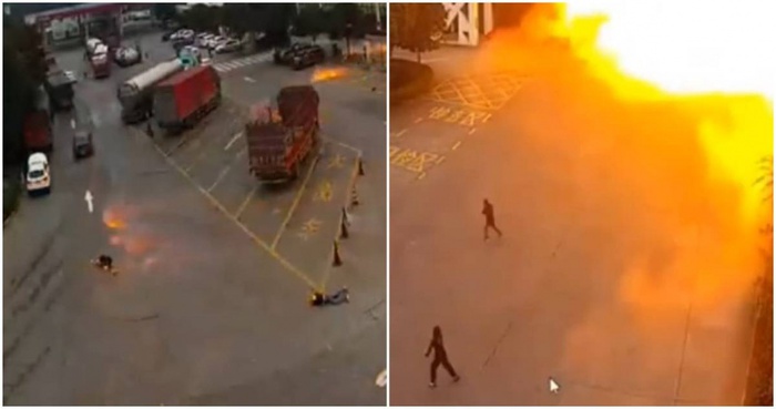 Trung Quốc: Xe bồn chở dầu phát nổ khiến 2 người thiệt mạng, cảnh tượng lửa lan tứ phía gây ám ảnh - Ảnh 3.