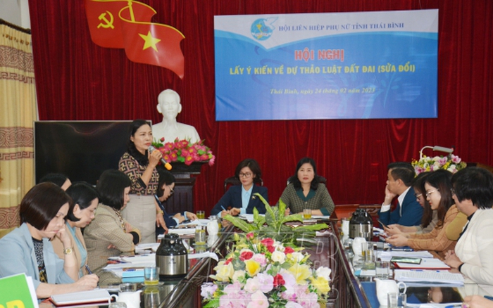 Hội LHPN tỉnh Thái Bình lấy ý kiến về dự thảo Luật Đất đai (sửa đổi)