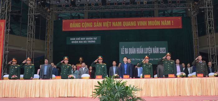 Hà Nội: Ban CHQS quận Hai Bà Trưng tổ chức Lễ ra quân huấn luyện và phát động phong trào thi đua trong huấn luyện năm 2023 - Ảnh 5.