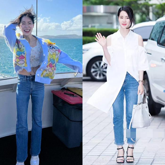 Đây là 3 kiểu quần jeans &quot;ruột&quot; của Lim Ji Yeon, ai chân cong không nên bỏ qua - Ảnh 2.