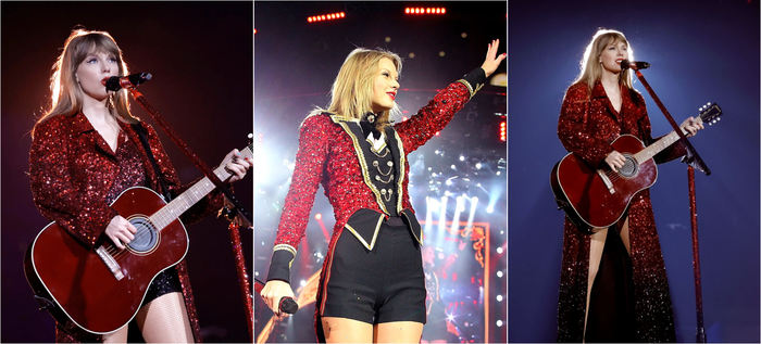 “Rắn chúa” Taylor Swift diện loạt trang phục tái hiện lại hành trình âm nhạc trên sân khấu The Eras Tour - Ảnh 9.