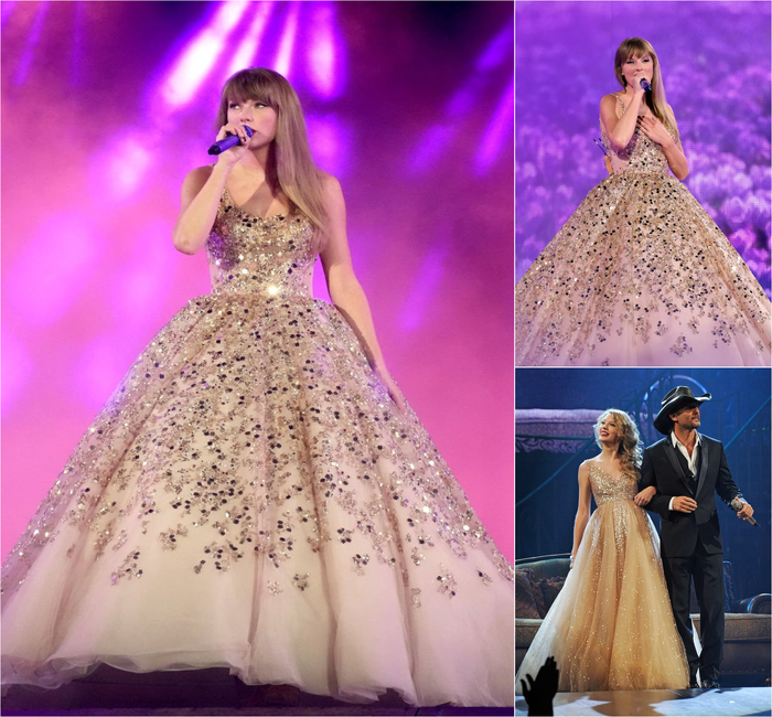 “Rắn chúa” Taylor Swift diện loạt trang phục tái hiện lại hành trình âm nhạc trên sân khấu The Eras Tour - Ảnh 6.