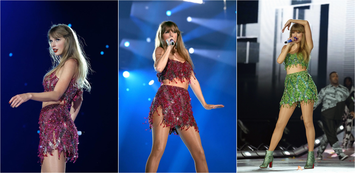 “Rắn chúa” Taylor Swift diện loạt trang phục tái hiện lại hành trình âm nhạc trên sân khấu The Eras Tour - Ảnh 11.