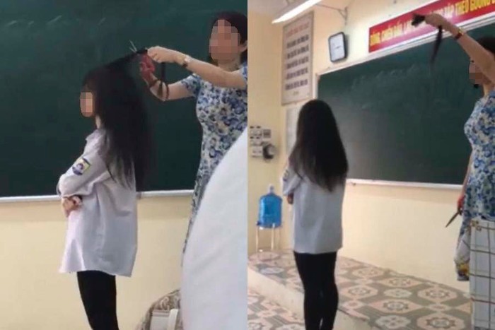 Toàn cảnh sự việc cô giáo cắt tóc học sinh trên bục giảng  - Ảnh 1.