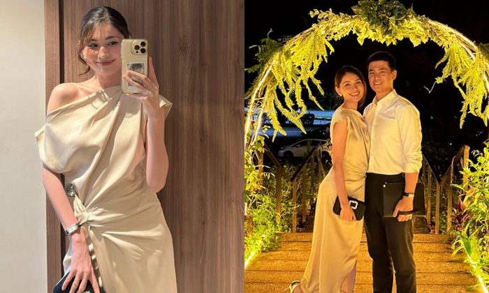 Á hậu Thùy Dung cùng chồng dự đám cưới đối thủ ở Hoa hậu Quốc tế 2017 - Ảnh 2.