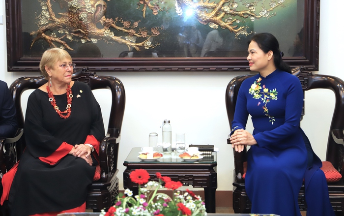 Cựu Tổng thống Chile Michelle Bachelet Jeria quan tâm đặc biệt tới việc giải quyết bạo lực gia đình tại Việt Nam - Ảnh 1.