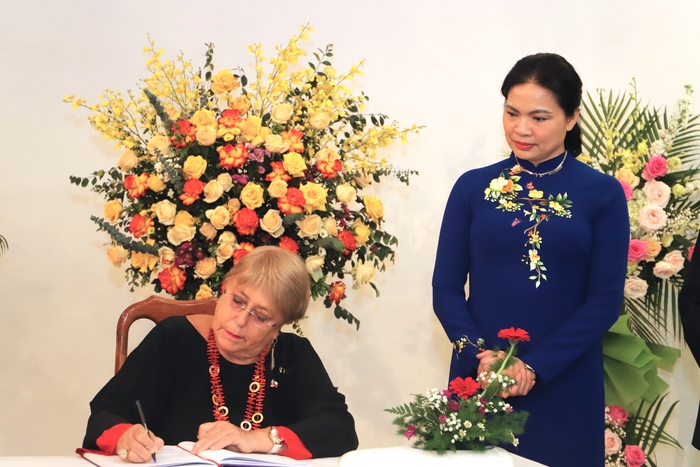 Cựu Tổng thống Chile Michelle Bachelet Jeria quan tâm đặc biệt tới việc giải quyết bạo lực gia đình tại Việt Nam - Ảnh 7.
