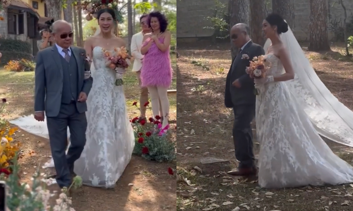 Kathy Uyên và chồng doanh nhân xúc động trong đám cưới lãng mạn tại Đà Lạt - Ảnh 3.