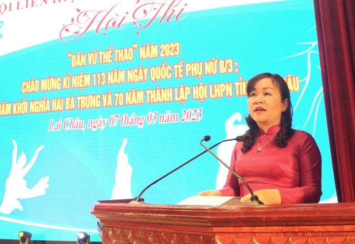 Sôi nổi Hội thi &quot;Dân vũ thể thao&quot; năm 2023 tỉnh Lai Châu - Ảnh 2.