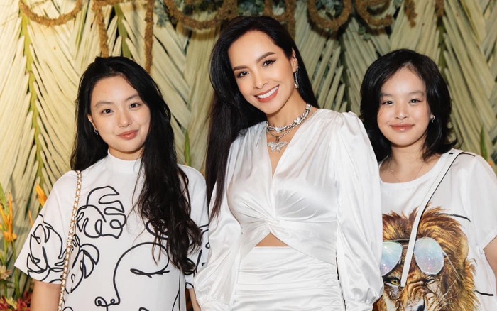 Cựu siêu mẫu Thúy Hạnh xuất hiện bên hai con gái đáng yêu