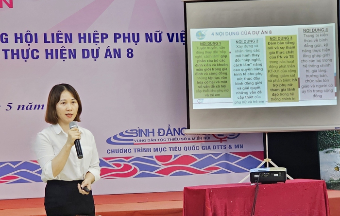 Hội LHPN Việt Nam tập huấn nâng cao năng lực cho cán bộ cấp TƯ tham gia triển khai, thực hiện Dự án 8 - Ảnh 1.