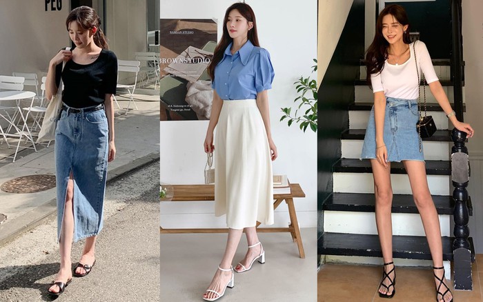 Mua Chân váy jeans ngắn chữ A lưng cao, váy bò túi nhọn có kèm ảnh thật -  Yeep