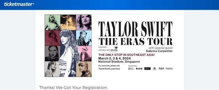 Quá khó để mua vé xem Taylor Swift ở Singapore: 8 triệu người đăng kí, tỉ lệ &quot;chọi&quot; cực cao - Ảnh 1.