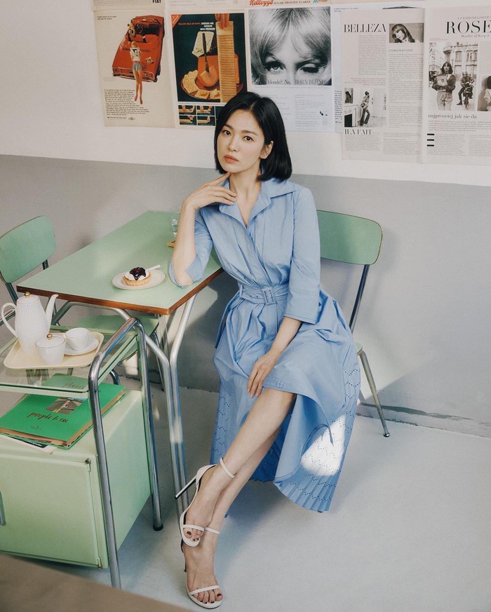 Style diện váy mùa hè trẻ trung của Song Hye Kyo - Ảnh 8.
