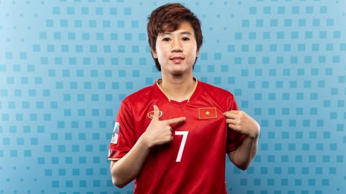 Tuyết Dung - nữ cầu thủ dày dạn kinh nghiệm của ĐT nữ Việt Nam. Cùng với đồng đội, Tuyết Dung lần đầu tiên có trải nghiệm World Cup