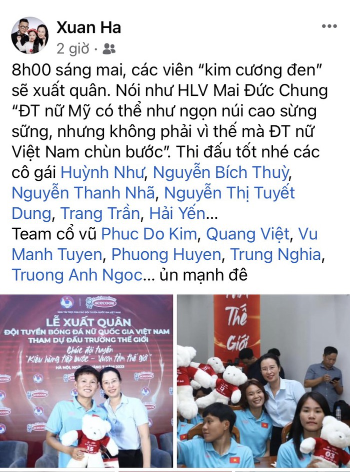 Công ty cho nhân viên nghỉ làm cổ vũ ĐT nữ Việt Nam đá World Cup - Ảnh 1.
