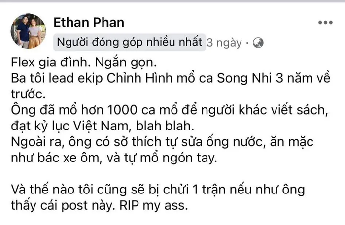 Bác sĩ đáng kính đạt kỷ lục Việt Nam trong mắt con trai: “Thích tự sửa đồ, ăn mặc như bác xe ôm và tự mổ ngón tay” - Ảnh 1.