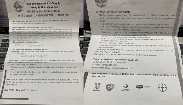 Nghi vấn mạo danh Hội LHPN Việt Nam và một công ty tại TP.HCM để vận động tài trợ - Ảnh 1.