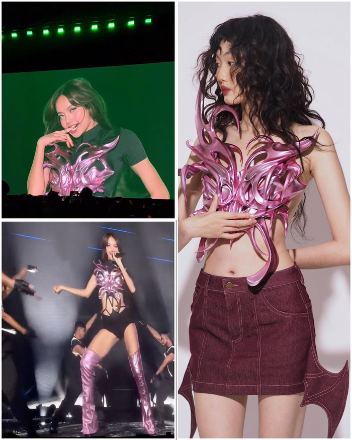 Lisa tiếp tục diện đồ của local brand Việt Nam trong đêm concert cuối cùng của Born Pink ở Mỹ  - Ảnh 2.