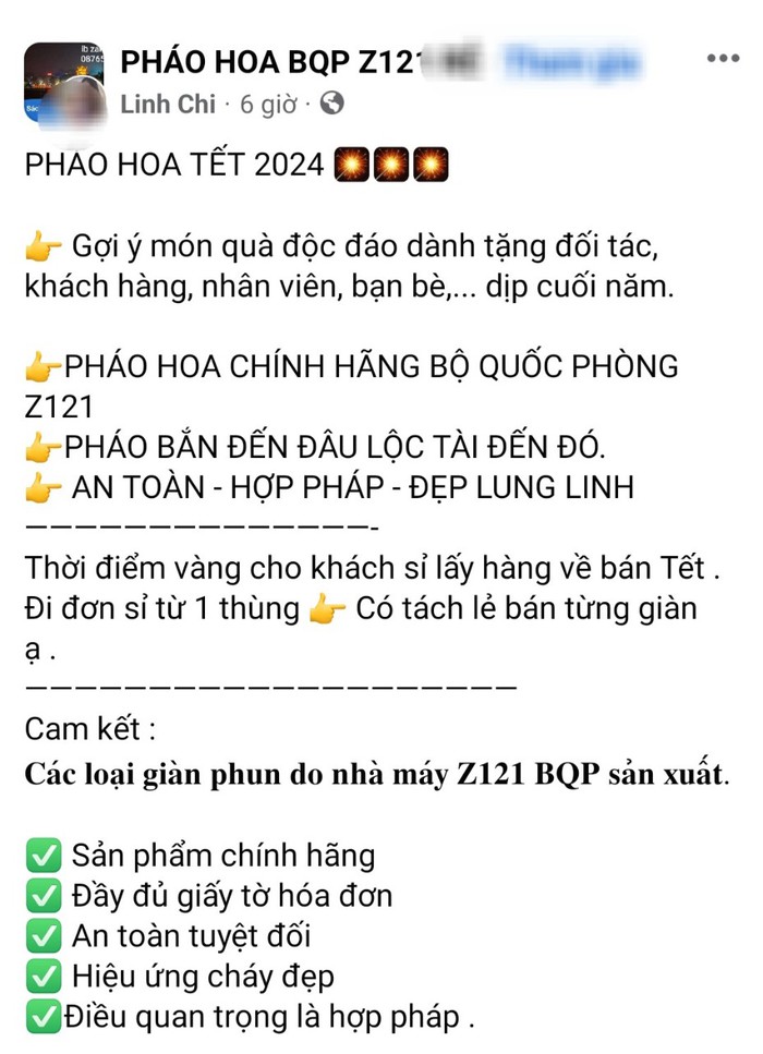 Ham mua pháo hoa Tết giá rẻ, nhiều người tiêu dùng mắc bẫy lừa đảo- Ảnh 1.