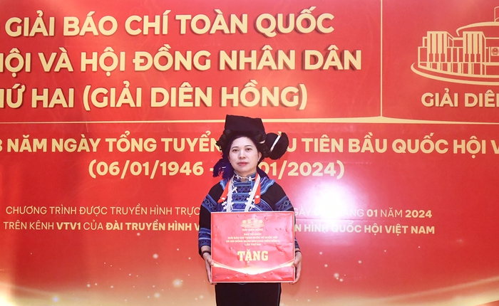 Chủ tịch Hội Phụ nữ người dân tộc Hà Nhì truyền cảm hứng tại lễ trao giải Diên Hồng lần thứ 2- Ảnh 3.