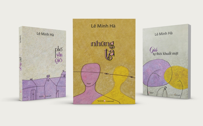 3 cuốn tiểu thuyết của Lê Minh Hà do họa sĩ Lê Thiết Cương vẽ bìa