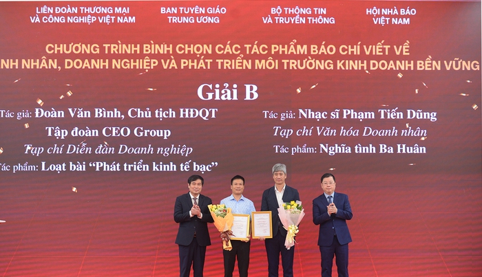 Trao giải cho các tác phẩm báo chí viết về doanh nhân, doanh nghiệp - Ảnh 1.