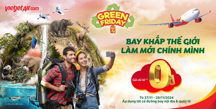 Bay xanh cùng Vietjet với siêu khuyến mãi Green Friday!- Ảnh 1.