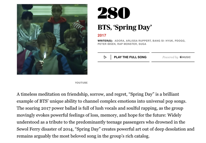 BTS có tới 2 bài hát lọt vào top 500 ca khúc hay nhất mọi thời đại của Rolling Stone- Ảnh 3.