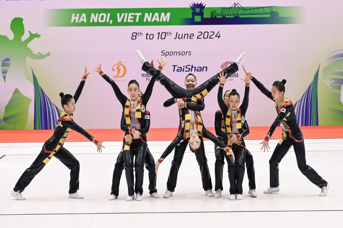 Các vận động viên aerobic hàng đầu châu Á tranh tài tại Hà Nội - Ảnh 5.