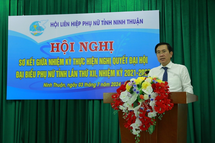 Ông Phạm Văn Hậu - Phó Bí thư Thường trực Tỉnh ủy Ninh Thuận phát biểu chỉ đạo