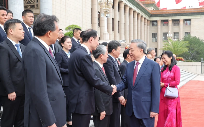 Hình ảnh Lễ đón trọng thể Tổng Bí thư, Chủ tịch nước Tô Lâm và Phu nhân thăm cấp nhà nước tới Trung Quốc- Ảnh 5.