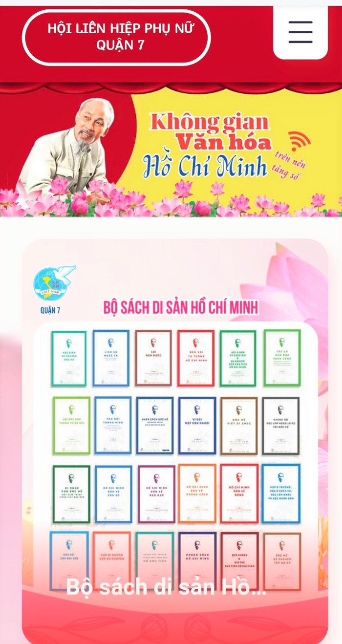 TPHCM: Phụ nữ quận 7 
đưa “không gian văn hóa Hồ Chí Minh” lên mạng- Ảnh 1.