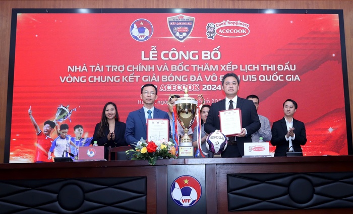 Lễ công bố nhà tài trợ chính Giải Bóng đá vô địch U15 Quốc gia - Cup Acecook 2024- Ảnh 1.