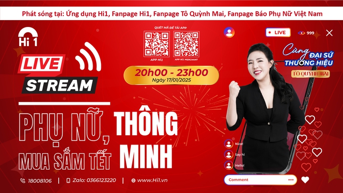 Hi1 tổ chức phiên Livestream đặc biệt "Phụ nữ Mua sắm Tết thông minh" ngày 17/1/2025- Ảnh 1.