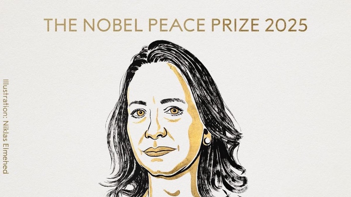Bà María Corina Machado được vinh danh Giải Nobel Hòa bình 2025 Bà María Corina Machado được vinh danh Giải Nobel Hòa bình 2025
