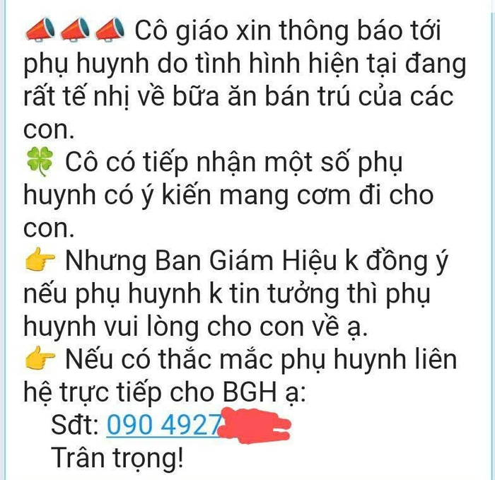 Hà Nội: Tiếp tục tổ chức ăn bán trú sau 1 ngày phát hiện dùng Hà Nội: Tiếp tục tổ chức ăn bán trú sau 1 ngày phát hiện dùng