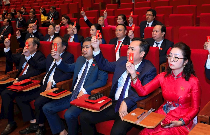 Bà Bùi Thị Minh Hoài trúng cử Ban Chấp hành Đảng bộ TP Hà Nội khóa XVIII với số phiếu cao nhất- Ảnh 1. Bà Bùi Thị Minh Hoài trúng cử Ban Chấp hành Đảng bộ TP Hà Nội khóa XVIII với số phiếu cao nhất- Ảnh 1.