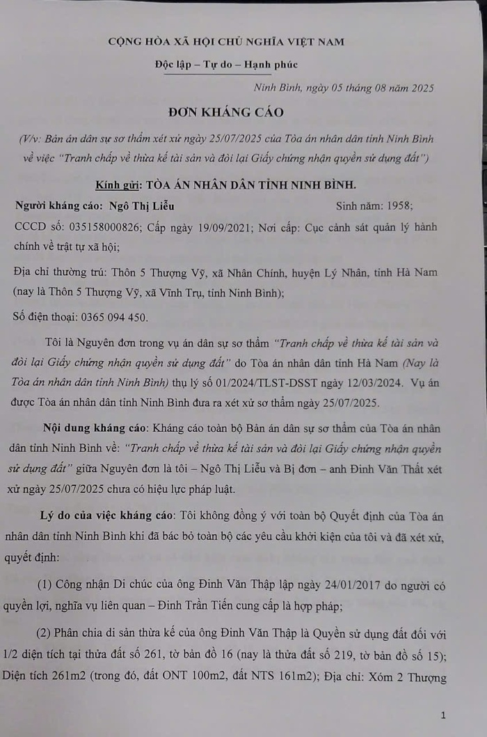 Tòa sơ thẩm tước quyền thừa kế của vợ và con mất khả năng lao động của người có di sản?- Ảnh 2. Tòa sơ thẩm tước quyền thừa kế của vợ và con mất khả năng lao động của người có di sản?- Ảnh 2.