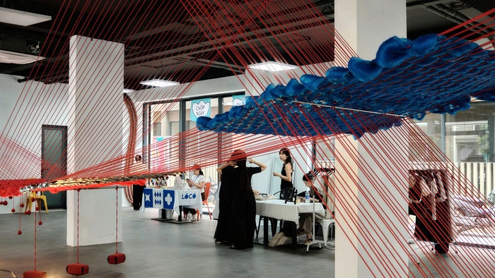 Không gian được Lam tái hiện với cảm hứng từ làng nghề dệt thổ cẩm - Ảnh: Lam Weaving Spaces Không gian được Lam tái hiện với cảm hứng từ làng nghề dệt thổ cẩm - Ảnh: Lam Weaving Spaces