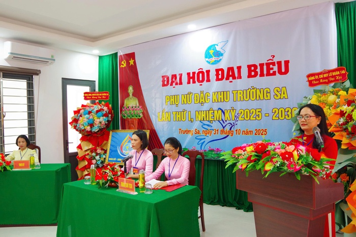 Phụ nữ Đặc khu Trường Sa tổ chức thành công Đại hội đại biểu lần thứ I- Ảnh 1. Phụ nữ Đặc khu Trường Sa tổ chức thành công Đại hội đại biểu lần thứ I- Ảnh 1.