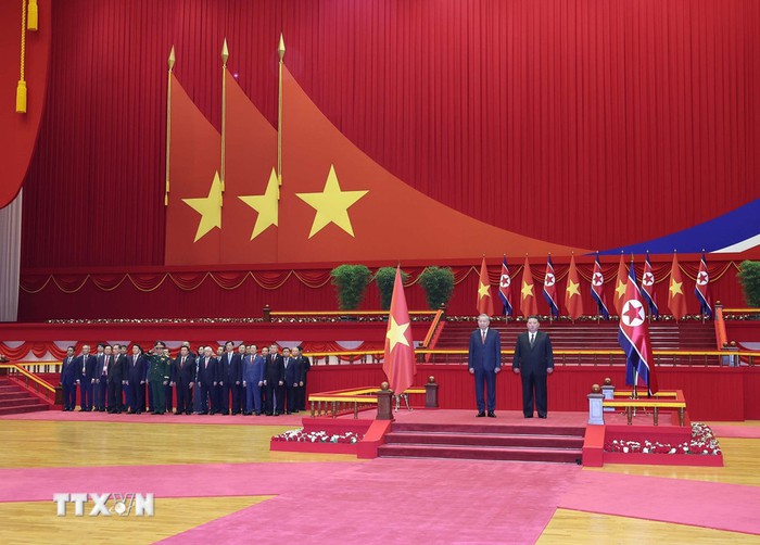 Lễ đón trọng thể Tổng Bí thư Tô Lâm thăm cấp Nhà nước tới Cộng hòa Dân chủ Nhân dân Triều Tiên- Ảnh 1. Lễ đón trọng thể Tổng Bí thư Tô Lâm thăm cấp Nhà nước tới Cộng hòa Dân chủ Nhân dân Triều Tiên- Ảnh 1.