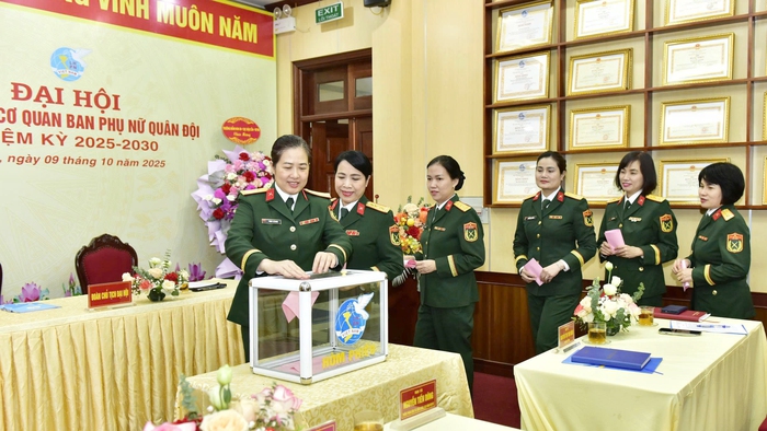 Đại hội Hội Phụ nữ cơ quan Ban Phụ nữ Quân đội nhiệm kỳ 2025-2030- Ảnh 1. Đại hội Hội Phụ nữ cơ quan Ban Phụ nữ Quân đội nhiệm kỳ 2025-2030- Ảnh 1.